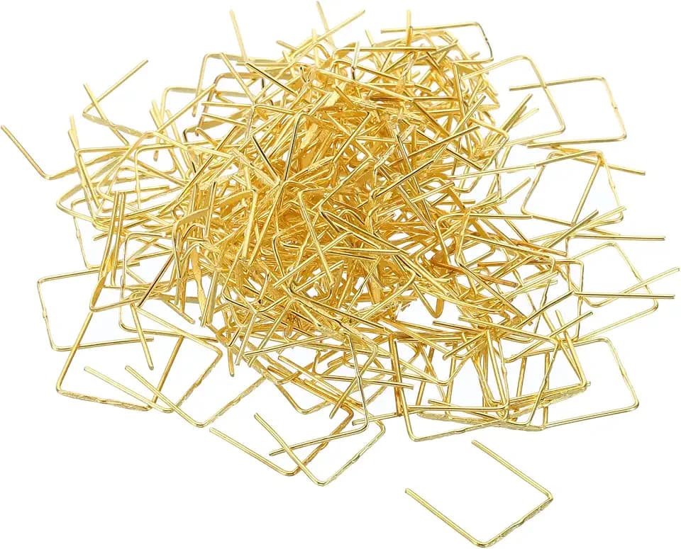 PATIKIL Chandelier Connector Pins, 230 Pack 14mm/0.6" Length Chandelier Lamp Hanger Pin for Fastening Crystals Prisms Sun Catcher, Golden