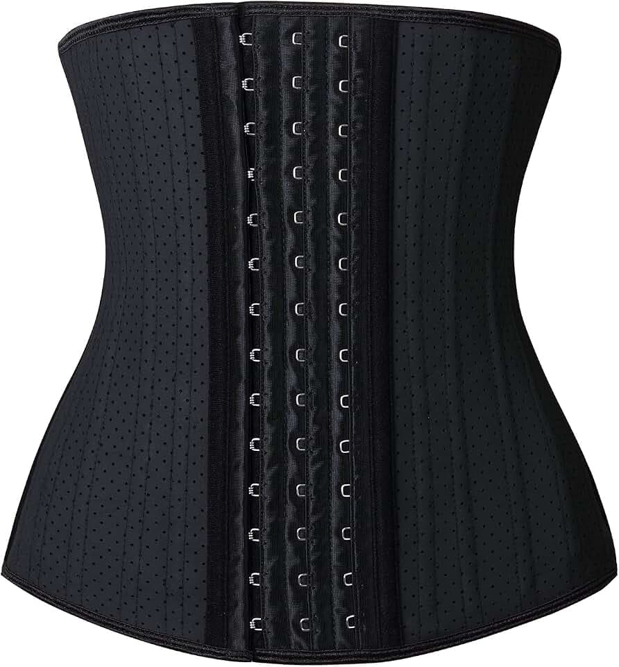 YIANNA Korsett Damen Bauchweg Stark Formend Latex Waist Trainer Corset Body Shaper Corsage Shapewear Taillenformer