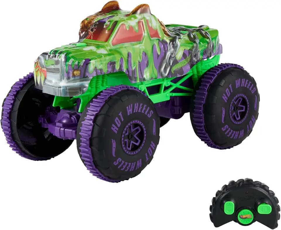 ​Hot Wheels Monster Trucks Mutant Chaos Wreckin’ Wolf RC Vehicle