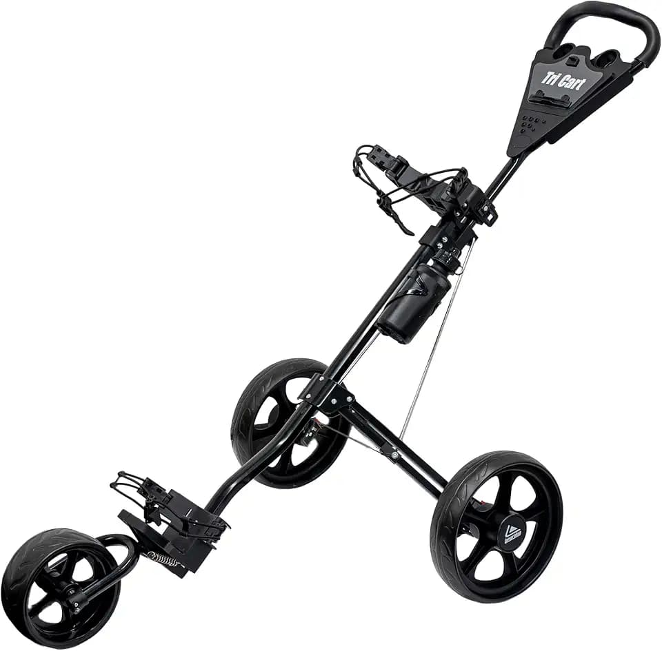 LONGRIDGE 2019 Golf Tri Cart 3-Rad Herren Push/Pull Golfwagen