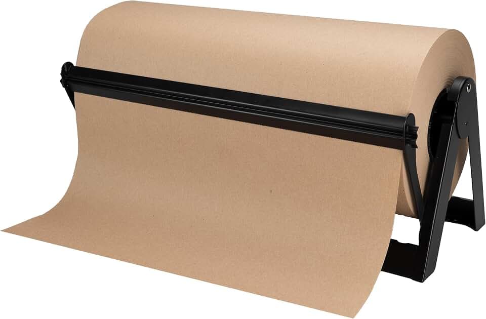 IDL Packaging 18" Kraft Paper Roll Dispenser & Cutter, Tabletop