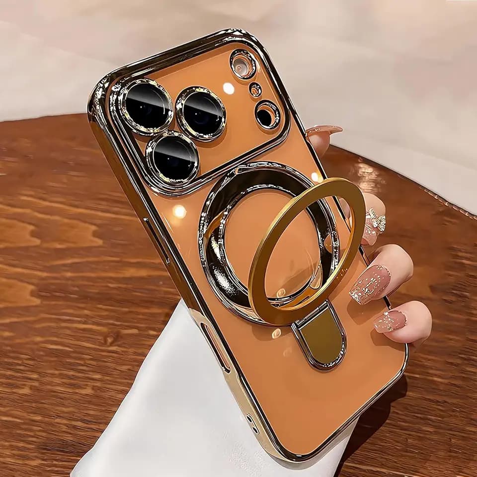 SMARTFOX Magnetic Stand for iPhone 17 Pro Max Case [Fit for MagSafe] Gold