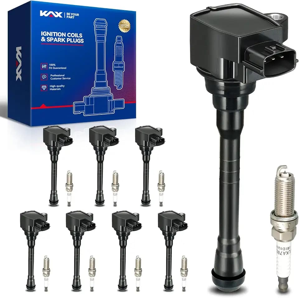 KAX 8 Ignition Coils & 8 Spark Plugs Set for Nissan TITAN 2017-2020 22-23