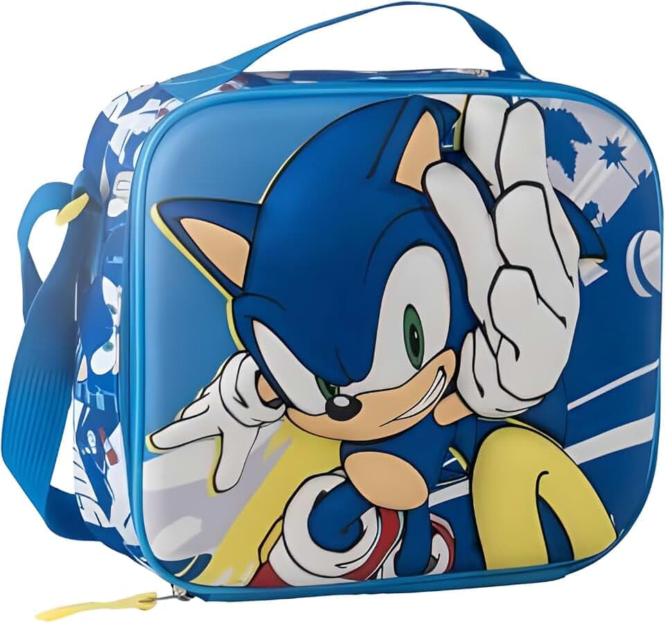CERDÁ LIFE'S LITTLE MOMENTS Sonic the Hedgehog 3D EVA Isolierte Lunchtasche für Kinder | Wiederverwendbare Thermo-Lunchtasche | Leichte Brottasche für Schule, Kindergarten, Reisen & Picknick