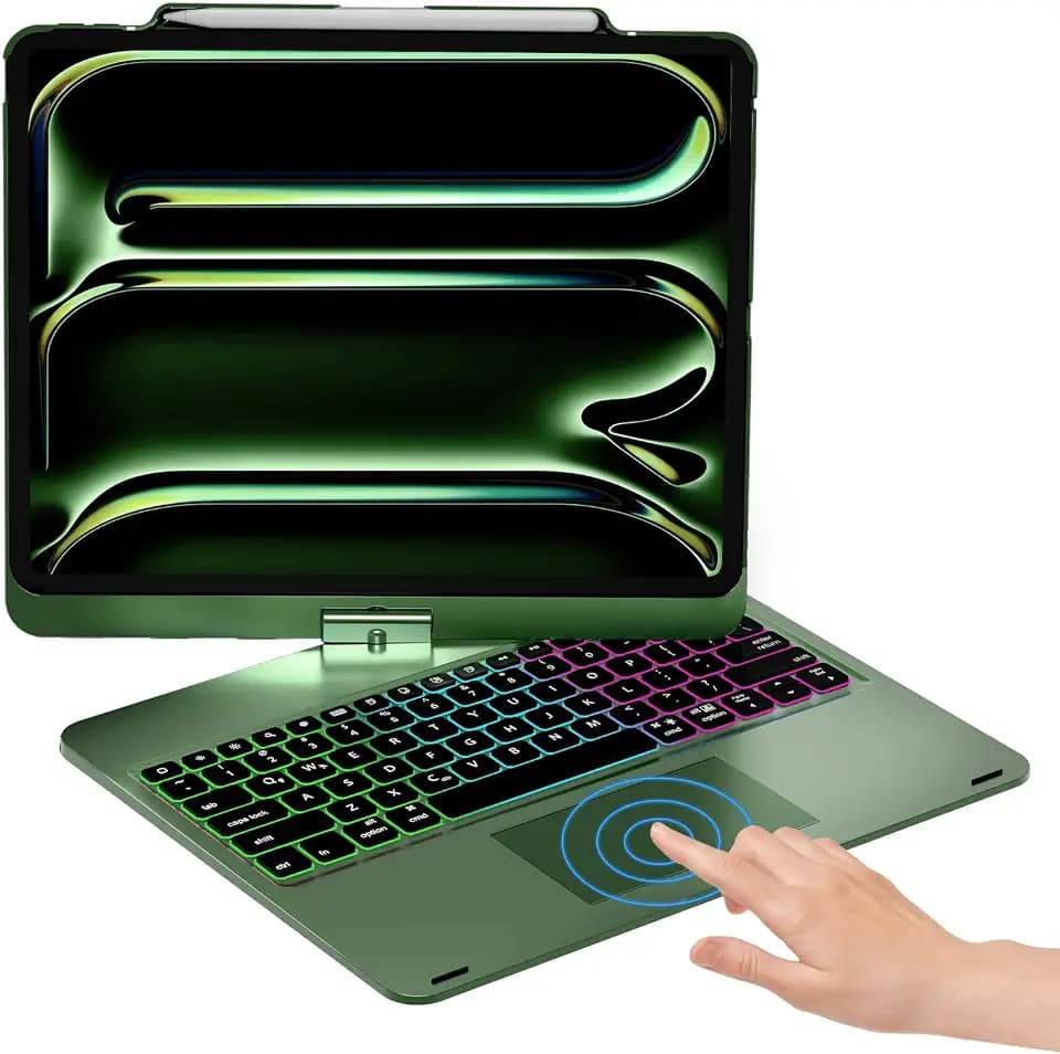 NOKBABO Keyboard Case for iPad Pro 13 & iPad Air 13，Pro 12.9 - Dark Green