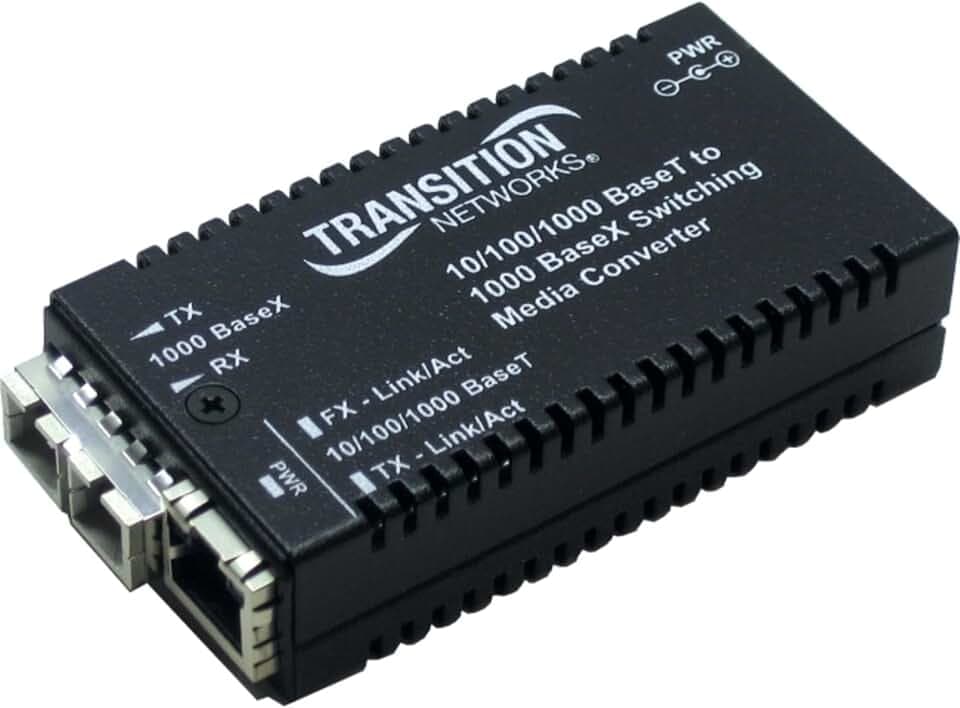 Transition Networks M/GE-PSW-SX-01 2 Port RJ45 to SC Mini Gigabit Ethernet Media Converter M/GE-PSW-SX-01-NA