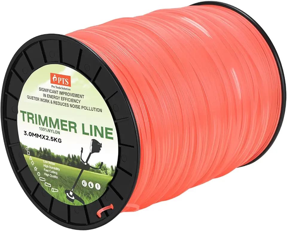 118 Trimmer Line, Heavy Duty Commercial Grade Square String Trimmer Line, 0.118 Inch 5.5LB Weed Eater String Fits Most Gas & Electric String Trimmers (0.118" (5.5LB) Pink)