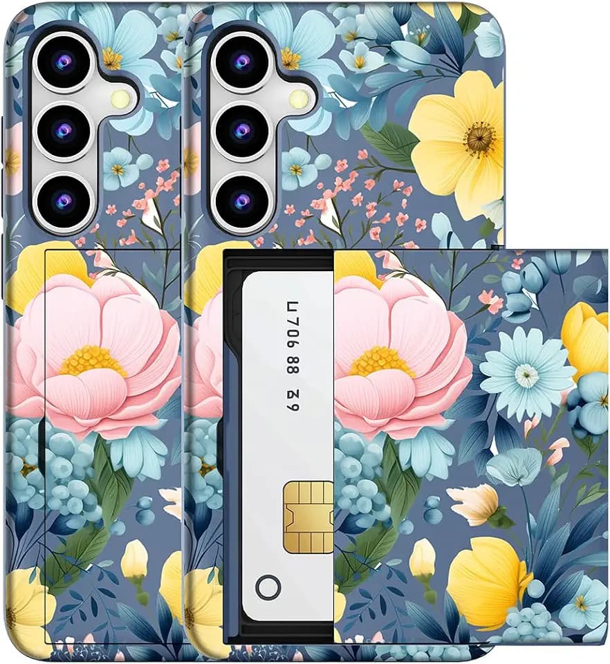 for Samsung Galaxy S23 FE Case (Blue Peony Flowers)