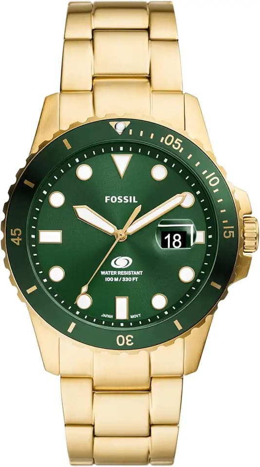 Fossil Men's Watch, Blue Quartz Stainless Steel Dive-Inpired Watch for Men