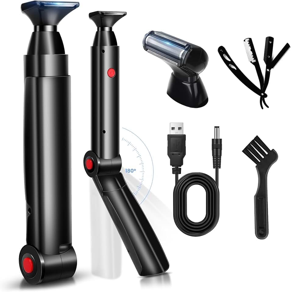 NUBACK Elektrischer Rückenrasierer, Body Trimmer Herren mit Langer Griff