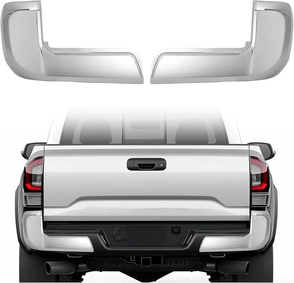 ECOTRIC Rear Pair Bumper End Caps Compatible with 2016-2023 Toyota Tacoma