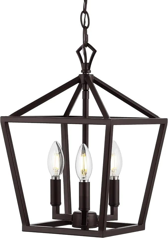 JONATHAN Y Ojai Pagoda Pendant Lantern 10", Oil Rubbed Bronze