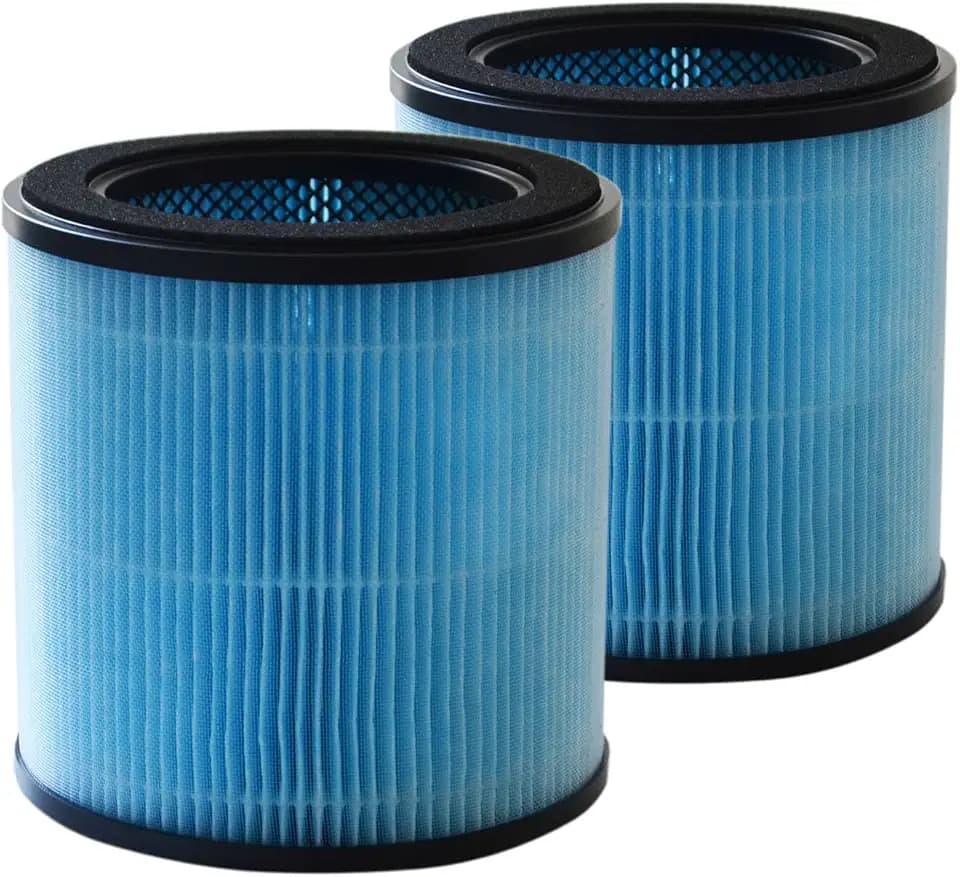PUREBURG Ersatz-Filter kompatibel mit AIRTOK AP0601 Luftreiniger AP0601-RF, 2er-Pack H13 True HEPA (Produktabmessungen 14 * 14 cm) 3-stufige Filtration