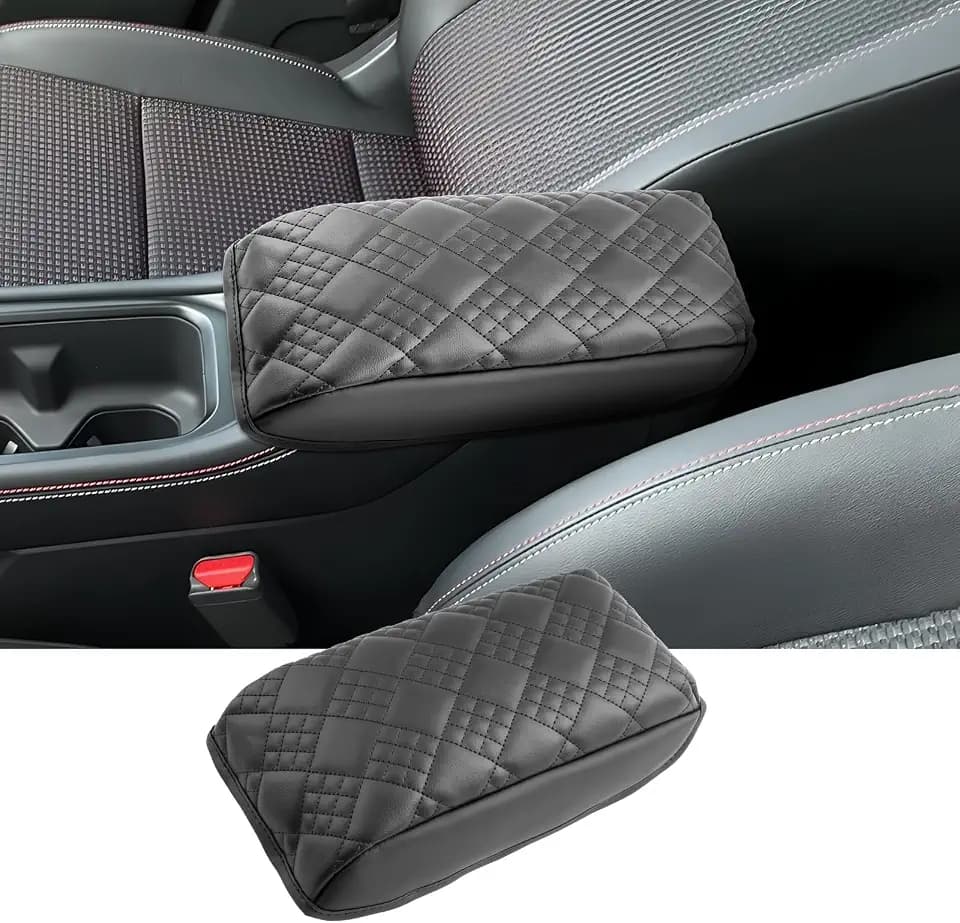 2025 2026 Kicks Center Console Cover for Nissan Kicks (S/SV/SR), Cushion &Comfy Leather Armrest Cover 2026 2025 Kicks Accessories (Padded)