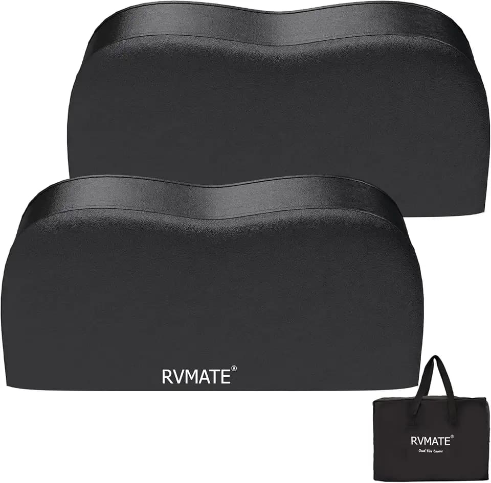 RVMATE RV Tire Covers, Dual Axle Wheel Cover, 2 Pack, Fit 30"-33" Dia. Tire