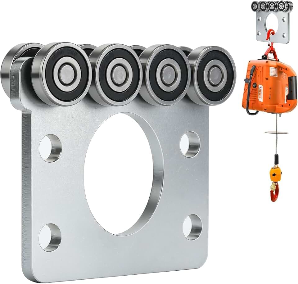 8 Wheel Trolley Assembly Rollers.Bearing Trolley Assembly.The top of the Trolley has Room for Set Screws, Allowing the use of a 1-5/8" high Strut Channel