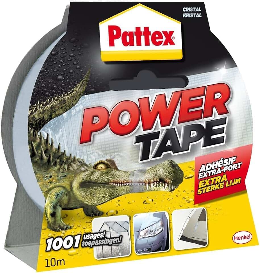 Pattex Power Tape Reparatur-Klebeband in Box, 10 m, transparent