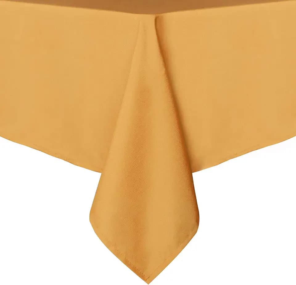 sancua Rectangle Tablecloth, 60 x 102 Inch, Gold