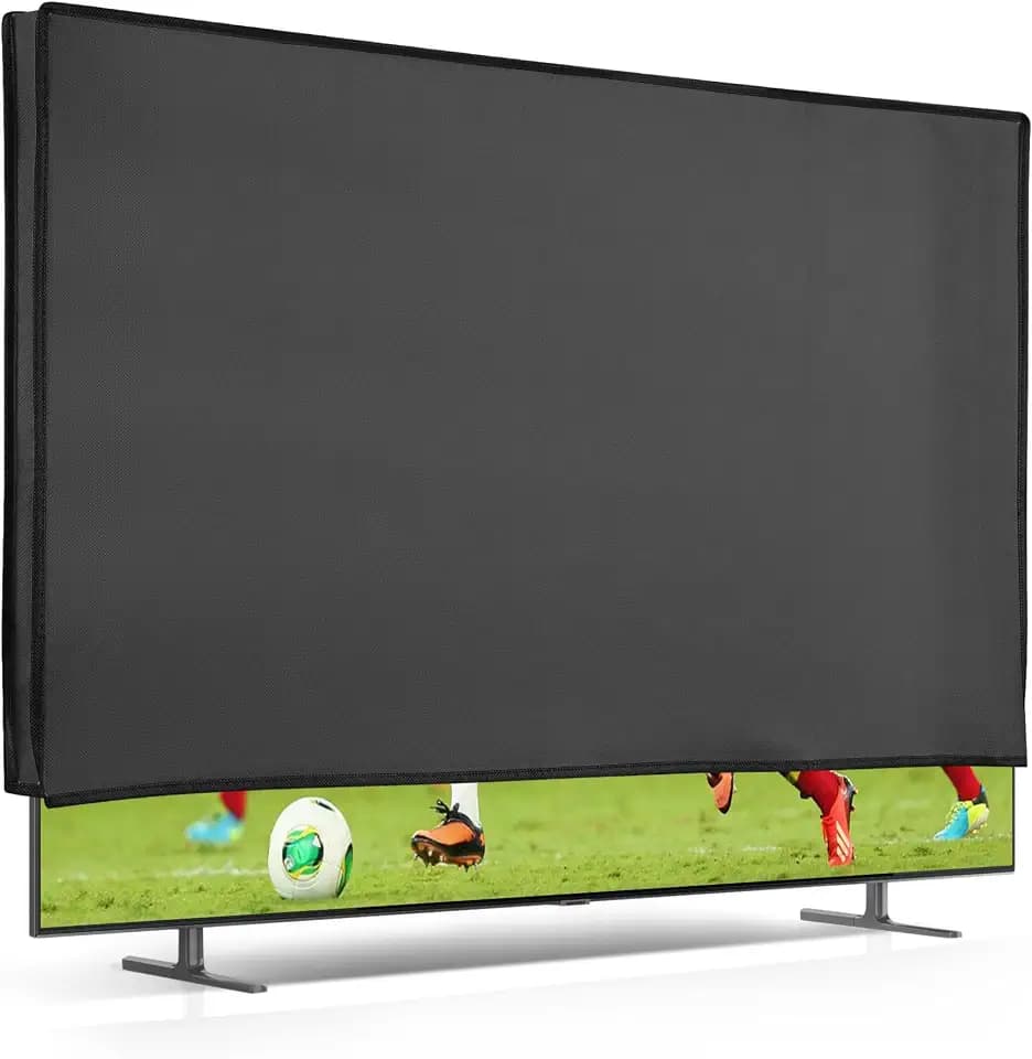 kwmobile 55" TV Abdeckung Indoor - Fernseher Hülle Bildschirmschutz Abdeckung - TV Bildschirm Staubschutzhülle - Fernsehabdeckung - Dunkelgrau