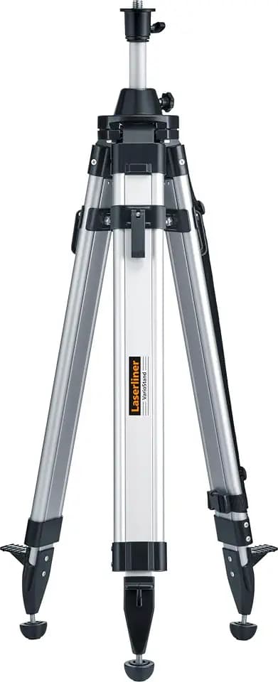 Laserliner VarioStand L Baustativ 180 cm – höhenverstellbar mit Kurbelhub, 1/4" & 5/8" Adapter, Robustes Stativ für Lasergeräte, BAU & Vermessung