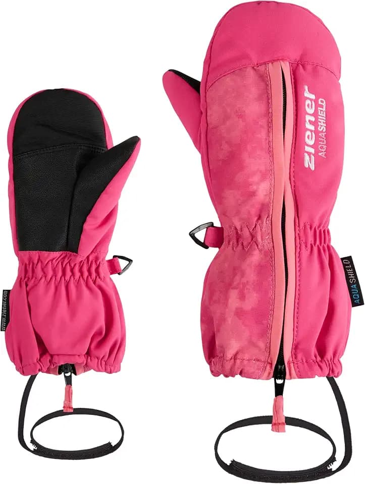 Ziener Kleinkind LANGELO-Z Ski-Fäustling/Wintersport | wasserdicht, Lange Stulpe, Langer Zipper, pop pink, 1