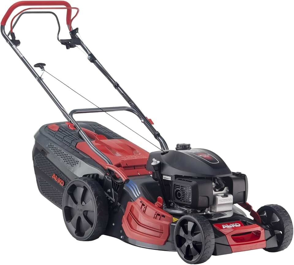 AL-KO Benzin-Rasenmäher Premium 520 SP-H (51 cm Schnittbreite, 3.2 kW Motorleistung, Robustes Stahlblechgehäuse, Hinterradantrieb, Mulchfunktion, Seitenauswurf, für Rasenflächen bis 1800 m²)