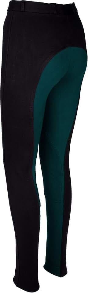 Avon Equine Horse Riding Damen Soft Stretchy Jodphours, Schwarz / Blaugrün, 50