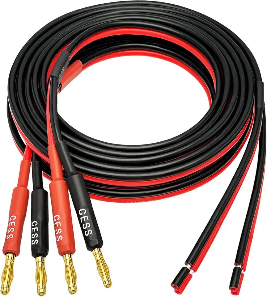 CNCESS Banana Plug to Bare Wire Open End Cable, 14AWG, 2-Pack (6 Feet)