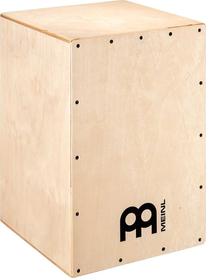 Meinl Percussion Headliner Cajon Instrument - Kompakte Trommelkiste mit Snare und Bass Sound - Schlagfläche Baltische Birke (HCAJ100NT)