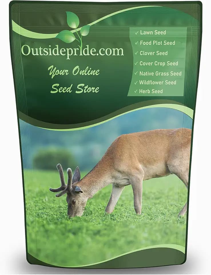 Outsidepride Perennial Clover King Seed Mix - 10 lbs Nitrocoated, Inoculated, Heat & Cold Tolerant, Alfalfa-Enhanced Food Plot Seeds for Deer & Wildlife, Ideal for Spring, Summer, & Winter Plots