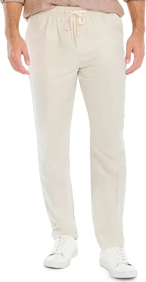 Nautica Men's Nautica Classic Fit Linen Drawstring Pant