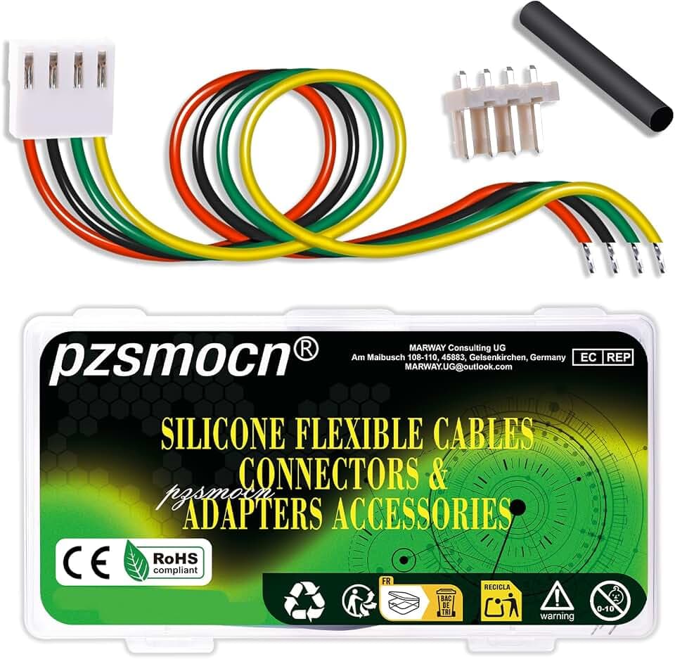 JST VH 3,96 mm Pitch 4-Polig 22AWG Silikonkabel Buchse Draht Jumper