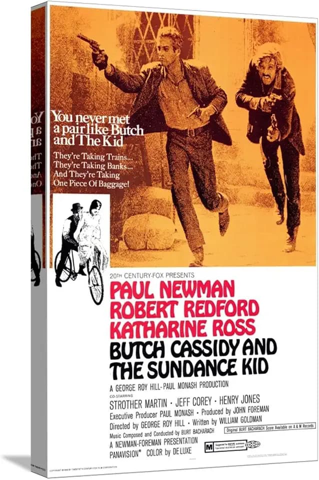 Art.com Stretched Canvas Print Butch Cassidy and the Sundance Kid, 1969, 12" x 18"