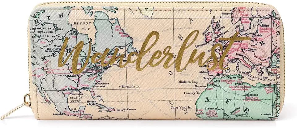 Legami - What a Wallet! - Geldbörse Travel, aus PU, 20 x 10 cm, 3 Fächer, 12 Kartenfächer, 2 große Taschen für Banknoten, Münzfach, externer Reißverschluss aus Metall