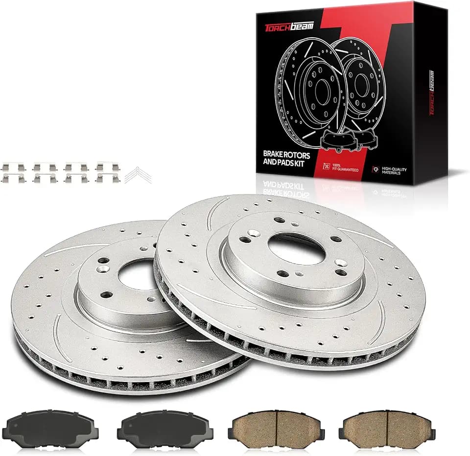 Torchbeam Front Brakes and Rotors Kit Compatible with CR-V, Civic, ILX
