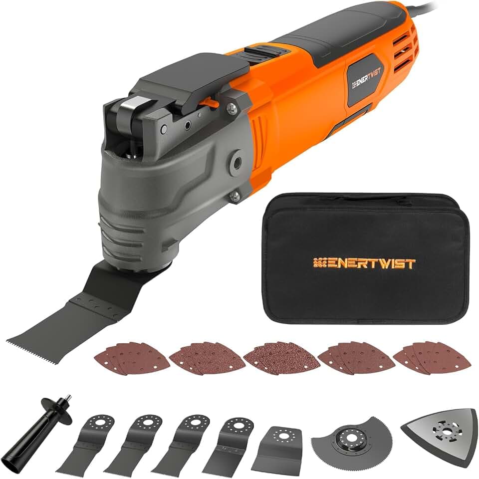 ENERTWIST 4.2 Amp Oscillating Multitool Kit with 33 PCS Accessories