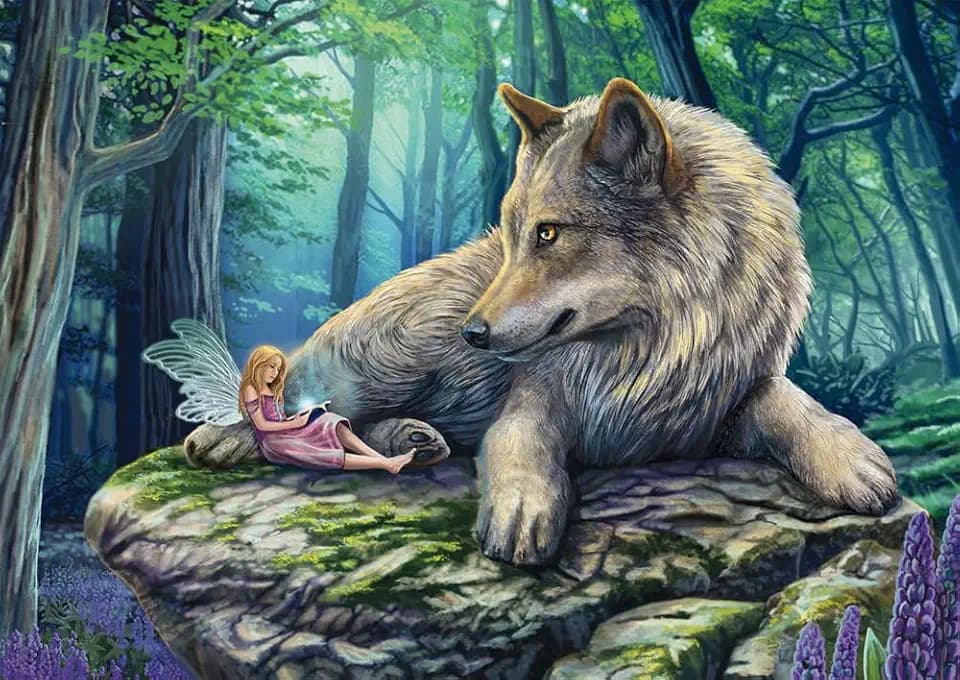 Schmidt 59714 Wolf und Elfe, 500 Teile Puzzle
