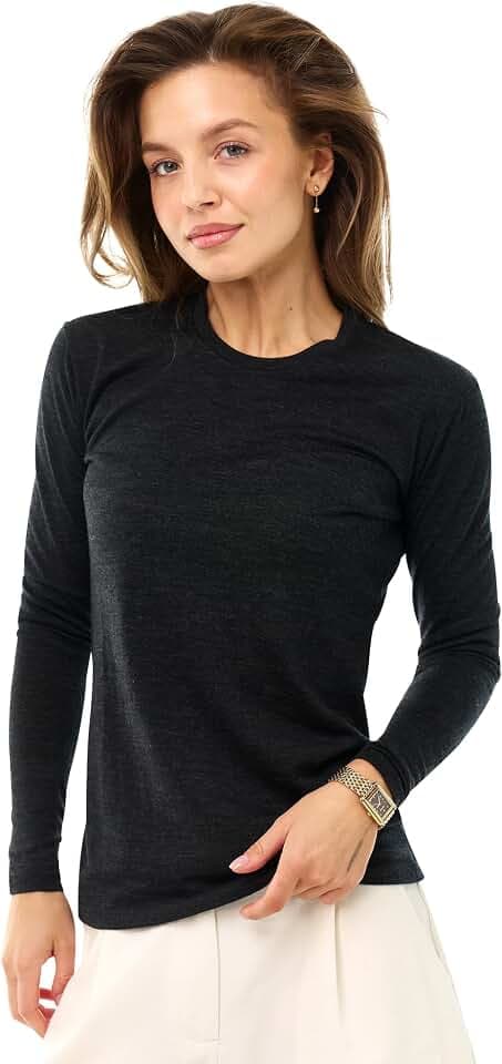 Merino.tech 100% Merino Langarmshirt Damen - Merino Unterwäsche Damen