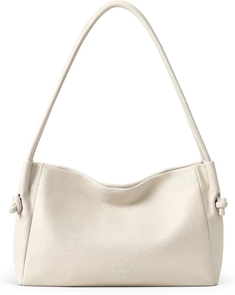 BOSTANTEN Shoulder Bag for Women Pebbled Vegan Leather Purse Soft Handbag