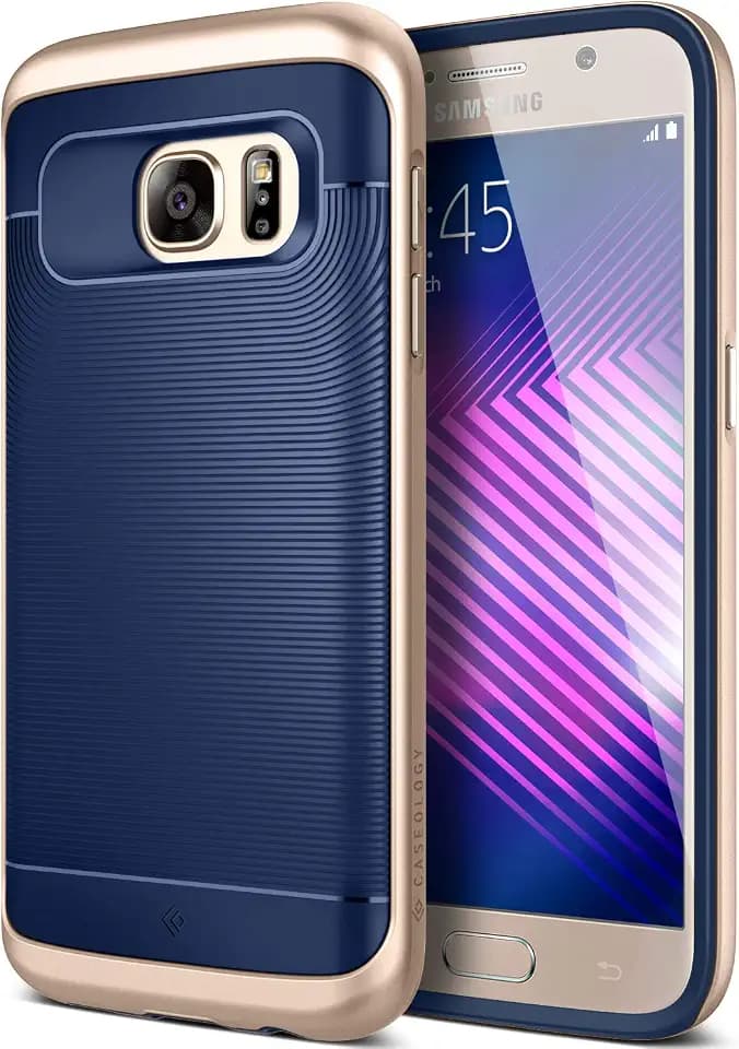 Caseology Wavelength Schutzhülle für Mobiltelefon, goldfarben, marineblau