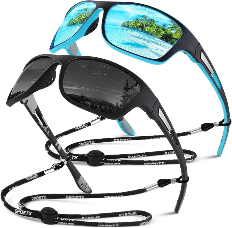 Sunier Polarisiert Sonnenbrille Herren Damen,Sport Brille UV400 Schutz