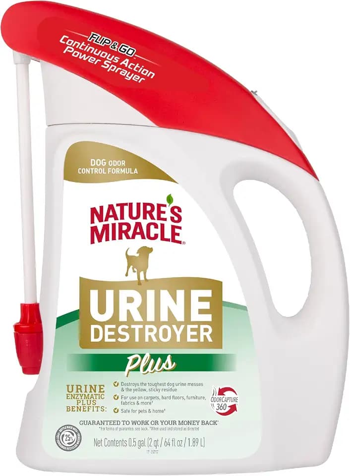 Nature's Miracle Dog Urine Destroyer Plus, Enzymatic, 64 oz Flip & Go