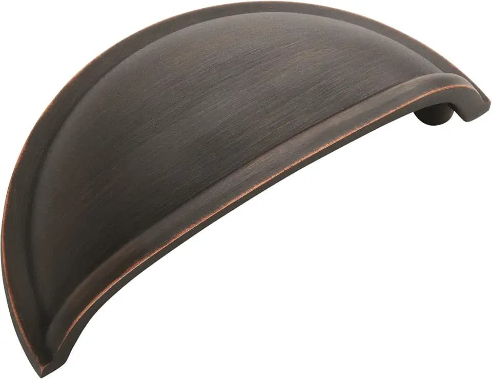 Amerock | Cabinet Cup Pull | Oil Rubbed Bronze | 3 inch (76 mm) Center to Center | Cup Pulls | 5 Pack | Drawer Pull | Drawer Handle | Cabinet Hardware