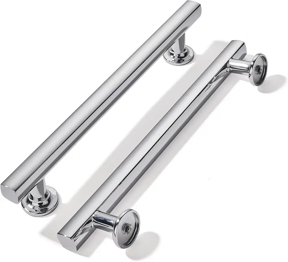 khtumeware 10 Pack 6 Inch(152mm) Polished Chrome Cabinet Pulls Kitchen Solid Heavy Duty Cabinet Pulls Kitchen Cabinet Hardware for Cupboard Drawer Handles Dresser Pulls
