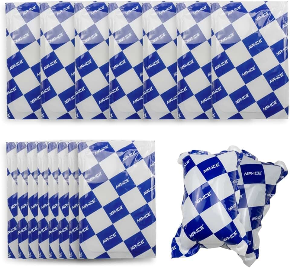 Reusable Dry Ice Packs for Shipping & Storage - Long Lasting Cold Packs for Lunch Box & Coolers - Ideal for Frozen Food & Drinks