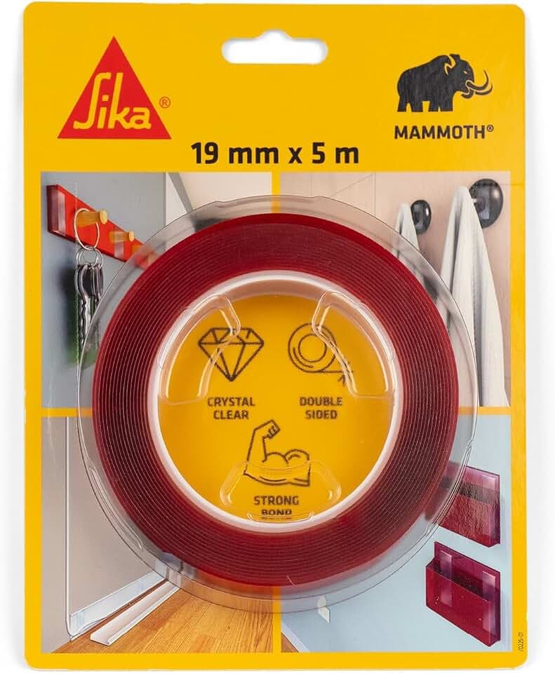 SIKA - Doppelseitiges Klebeband - SikaBond Mammoth Crystal - 19mm x 5m