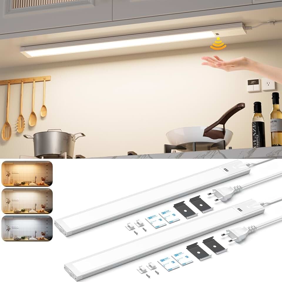 2 Stück Unterbauleuchte Küche LED 41CM Unterschrank Beleuchtung Küche