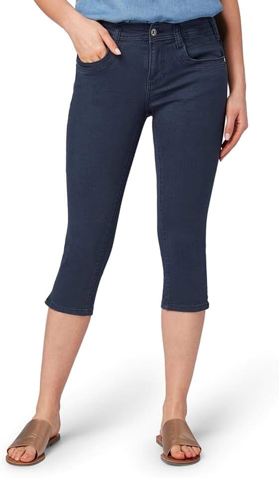 TOM TAILOR Damen Alexa Slim Capri Hose 1008940
