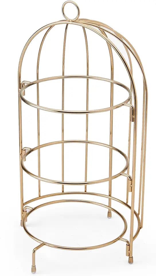 Artesà Vogelkäfig-Etagere, 22 x 42 cm, in Geschenkbox, Gold