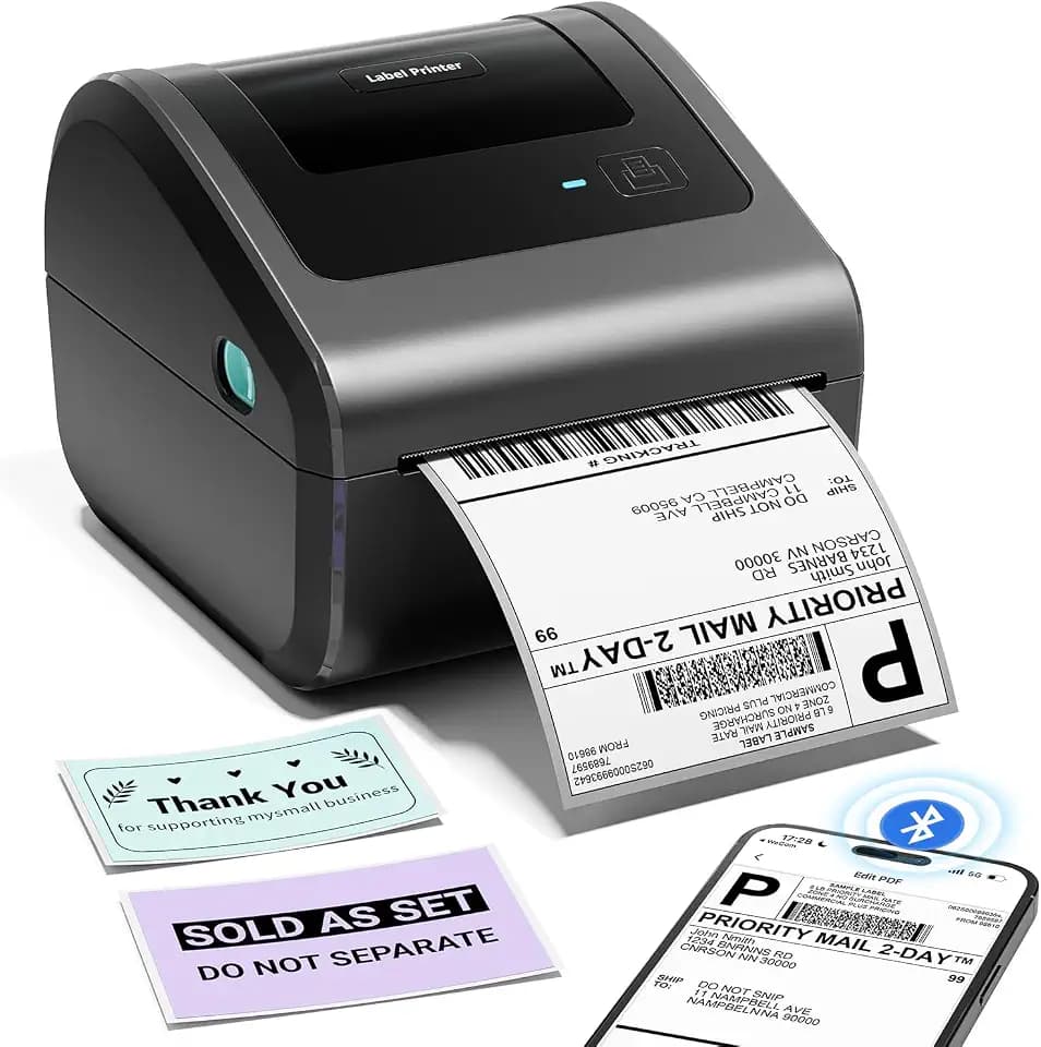 Phomemo Bluetooth Versandetiketten Drucker, D450BT Etikettendrucker DHL 4x6